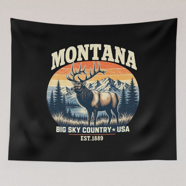 Item preview, Montana Rocky Mountains Elk Big Sky Country Souvenir designed and sold by lorna-saway.