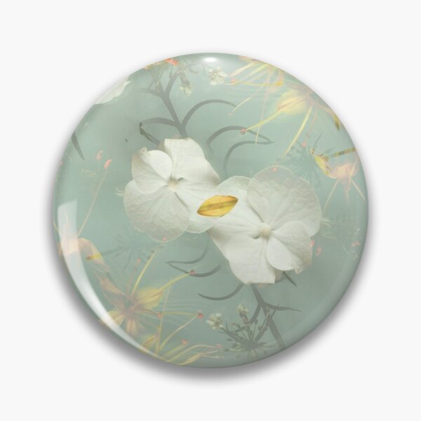 Item preview, Dreamy White Floral Pattern – Soft Sage Green Botanical Print designed and sold by BuckaBaby.