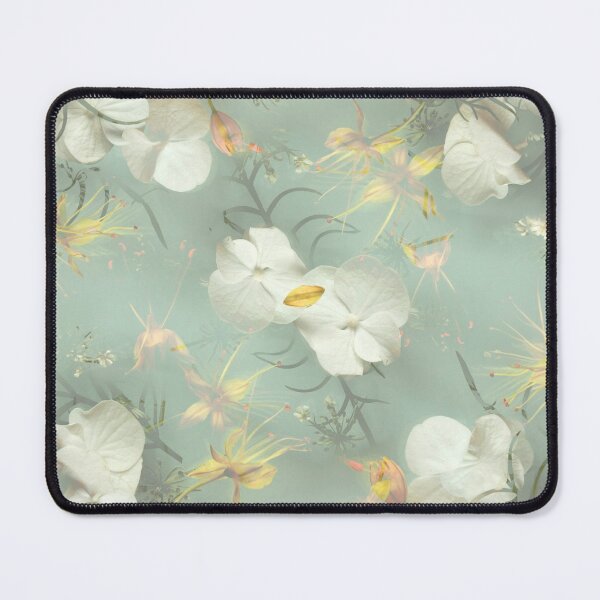 Item preview, Dreamy White Floral Pattern – Soft Sage Green Botanical Print designed and sold by BuckaBaby.