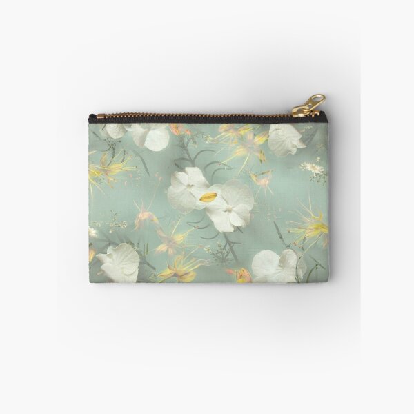 Item preview, Dreamy White Floral Pattern – Soft Sage Green Botanical Print designed and sold by BuckaBaby.