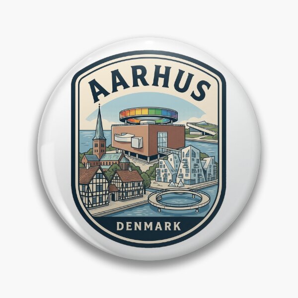 Item preview, Aarhus Denmark Vintage Travel Emblem designed and sold by k3rstman1.
