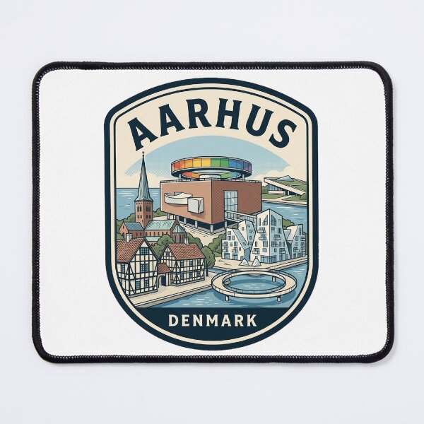 Item preview, Aarhus Denmark Vintage Travel Emblem designed and sold by k3rstman1.