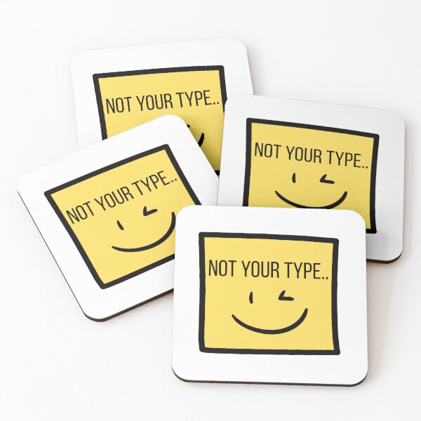 Item preview, Not Your Type Yellow Face Graphic  designed and sold by StudioBhavna.