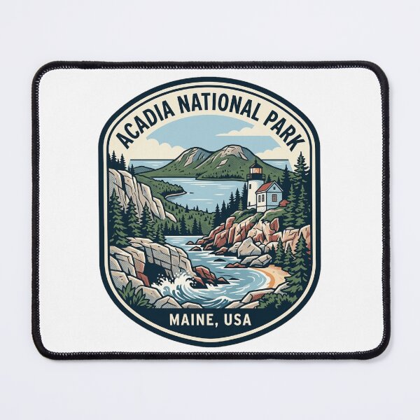 Item preview, Acadia National Park Maine Vintage Retro Badge designed and sold by k3rstman1.