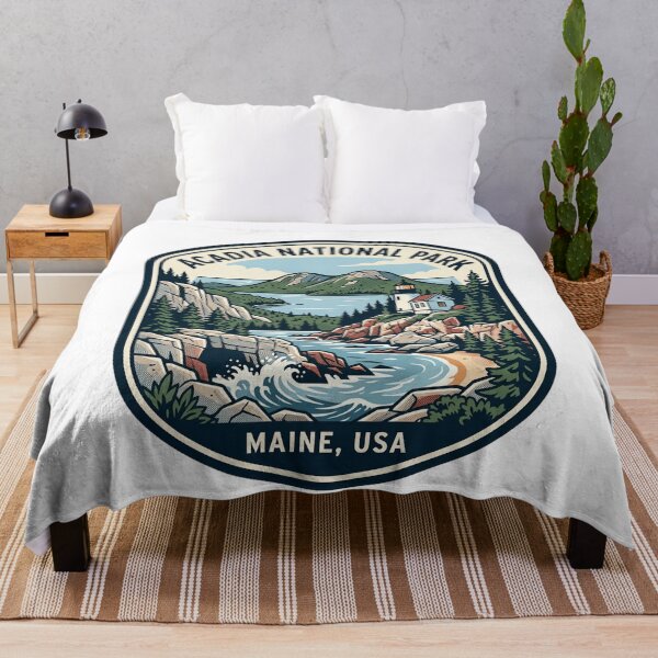 Item preview, Acadia National Park Maine Vintage Retro Badge designed and sold by k3rstman1.