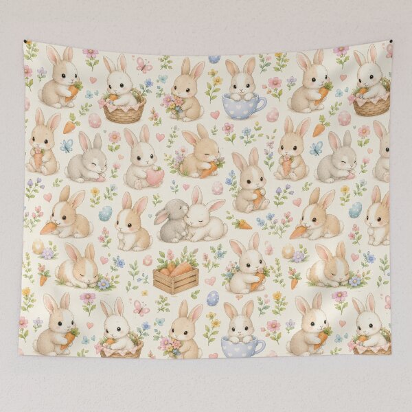 Item preview, Pastel Bunny Garden Easter designed and sold by Side Quest Co..