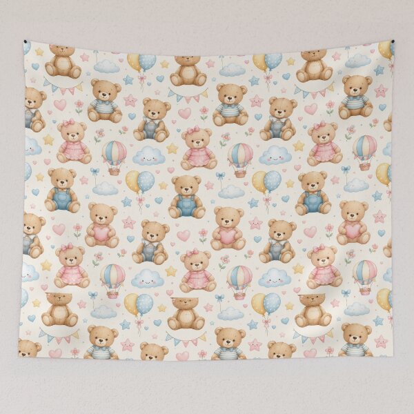 Item preview, Pastel Teddy Bear Nursery designed and sold by Side Quest Co..