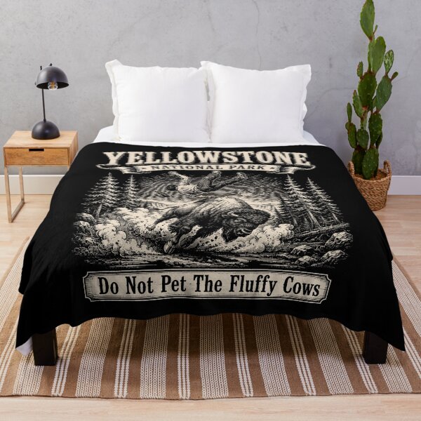 Item preview, Yellowstone Do Not Pet The Fluffy Cows designed and sold by lorna-saway.
