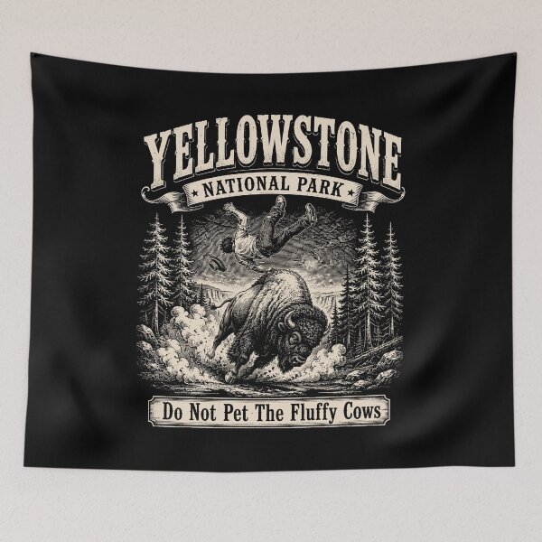 Item preview, Yellowstone Do Not Pet The Fluffy Cows designed and sold by lorna-saway.