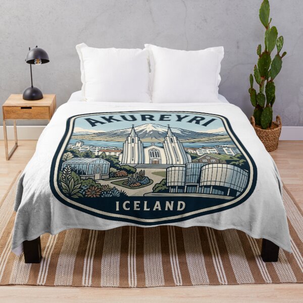 Item preview, Akureyri Iceland Vintage Travel Badge designed and sold by k3rstman1.