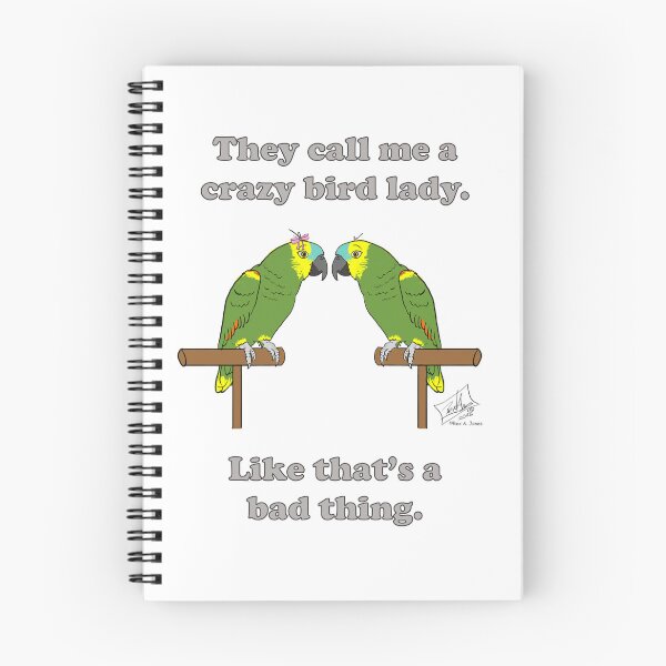 Item preview, Crazy Bird Lady Blue-Fronted Amazons designed and sold by Laughing Parrot Studio.