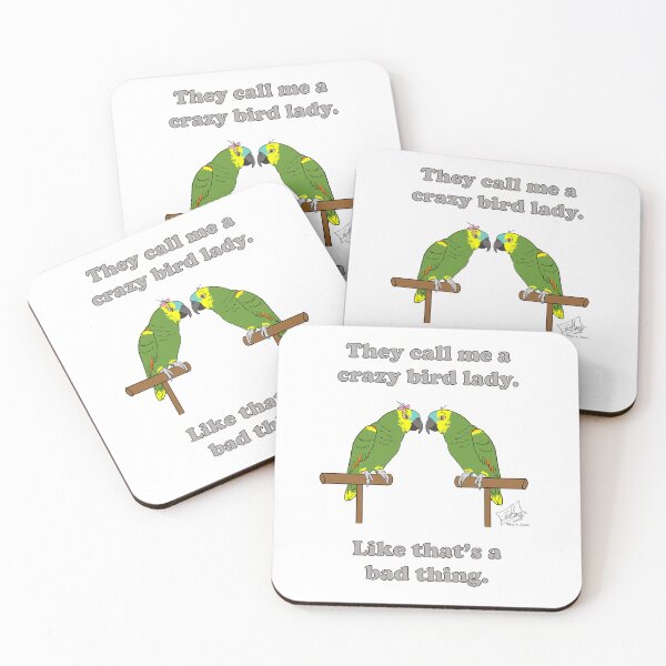 Item preview, Crazy Bird Lady Blue-Fronted Amazons designed and sold by Laughing Parrot Studio.
