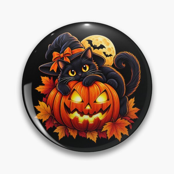 Item preview, Black Cat Halloween Pumpkin Gift designed and sold by Corvoria.
