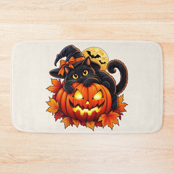 Item preview, Black Cat Halloween Pumpkin Gift designed and sold by Corvoria.
