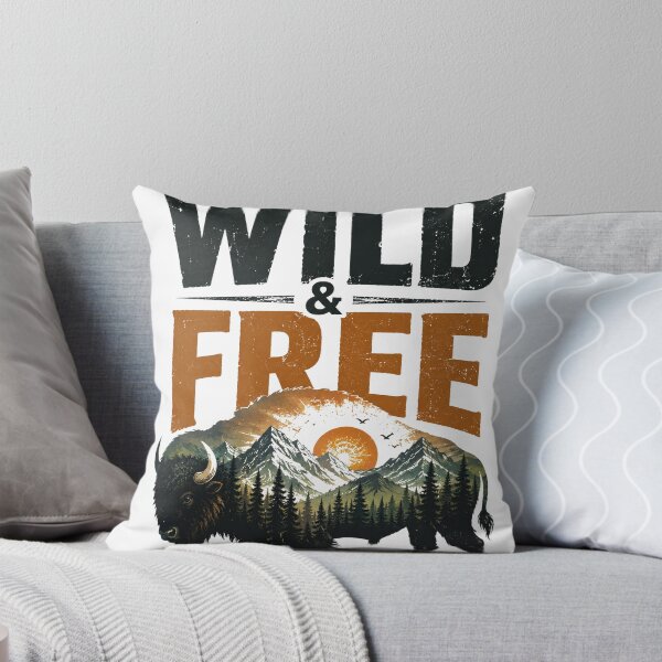 Item preview, Wild & Free Bison Mountain Wilderness Outdoor Adventure Design designed and sold by CKADigital.