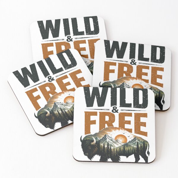 Item preview, Wild & Free Bison Mountain Wilderness Outdoor Adventure Design designed and sold by CKADigital.