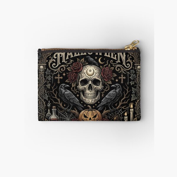 Item preview, Gothic Halloween Skull Ravens Memento Mori Ornate Print designed and sold by DarkOriginArts.