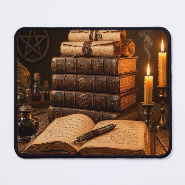 Item preview, Mystical Ancient Books And Candles Mouse pad designed and sold by Designertanya.