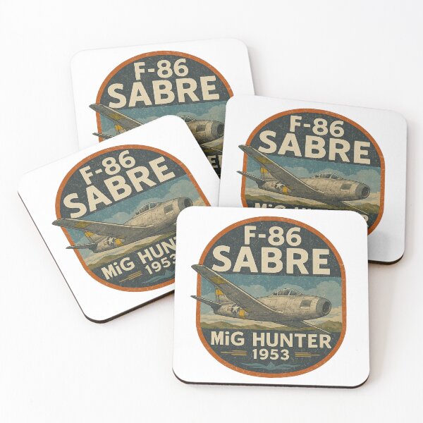 Item preview, F-86 Sabre MiG Hunter 1953 Vintage Jet Fighter Badge designed and sold by CityMerch4.