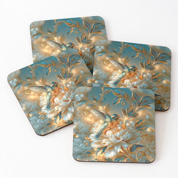 Item preview, Hummingbird and Peony Flowers Botanical Art designed and sold by MargaretWiktor.