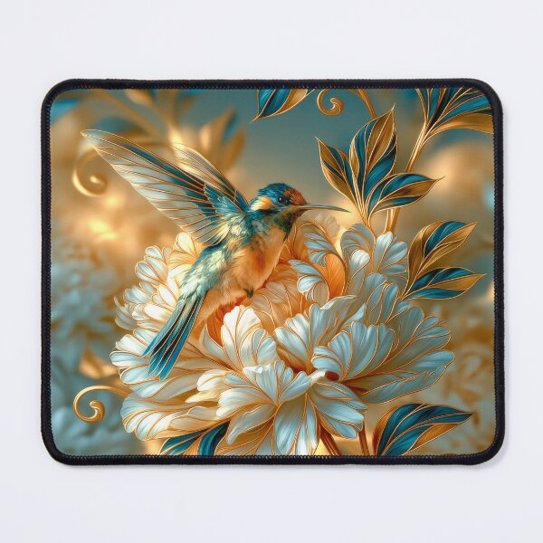 Item preview, Hummingbird and Peony Flowers Botanical Art designed and sold by MargaretWiktor.