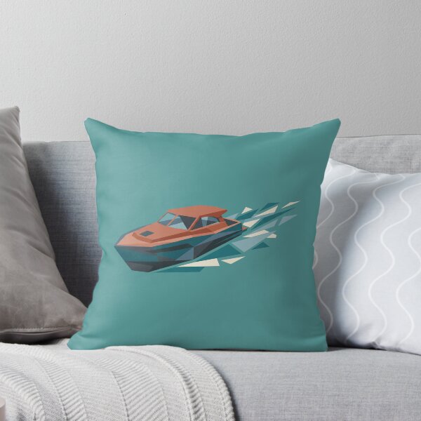 Item preview, Geometric Low Poly Speedboat Vector Art designed and sold by KiwiRider.
