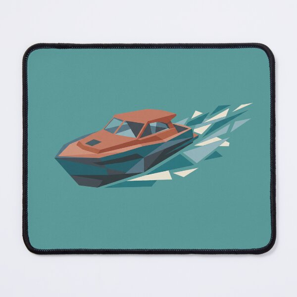 Item preview, Geometric Low Poly Speedboat Vector Art designed and sold by KiwiRider.