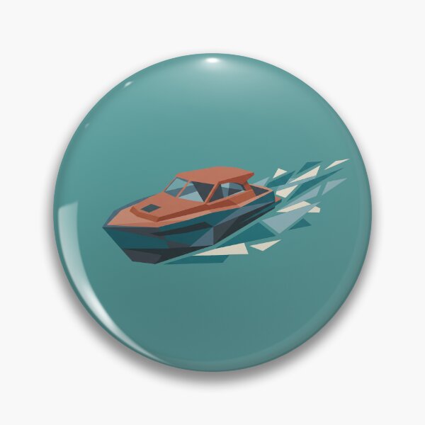 Item preview, Geometric Low Poly Speedboat Vector Art designed and sold by KiwiRider.