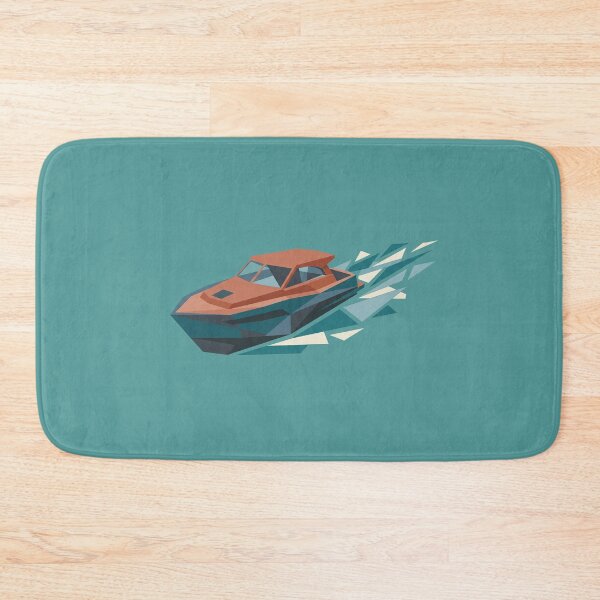 Item preview, Geometric Low Poly Speedboat Vector Art designed and sold by KiwiRider.