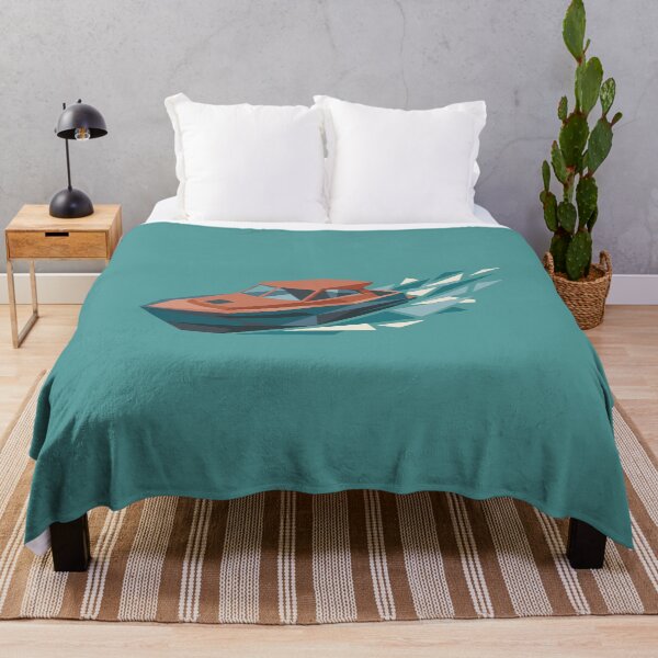 Item preview, Geometric Low Poly Speedboat Vector Art designed and sold by KiwiRider.