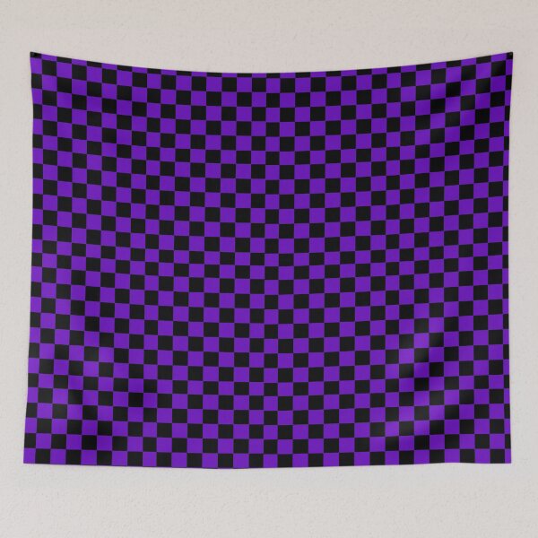 Item preview, Purple Black Checkerboard Emo Y2K Pattern designed and sold by TrxshWear.