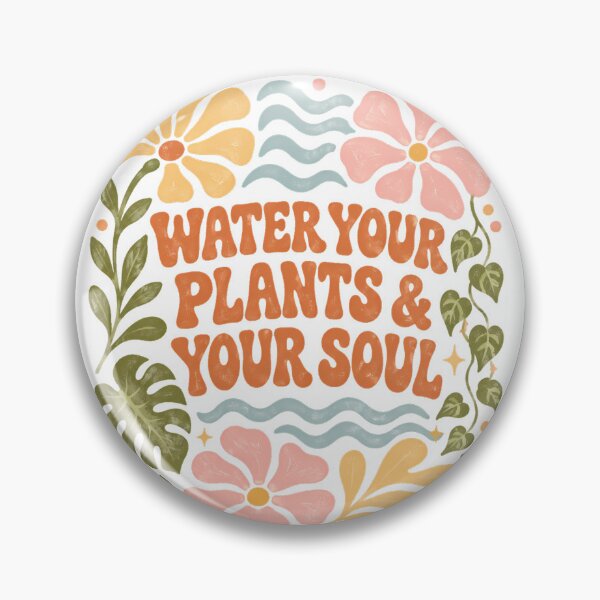 Item preview, Water Your Plants And Your Soul Retro Botanical T-Shirt designed and sold by BeloDesignLab.