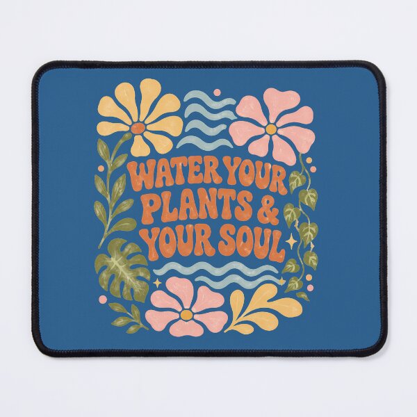 Item preview, Water Your Plants And Your Soul Retro Botanical T-Shirt designed and sold by BeloDesignLab.