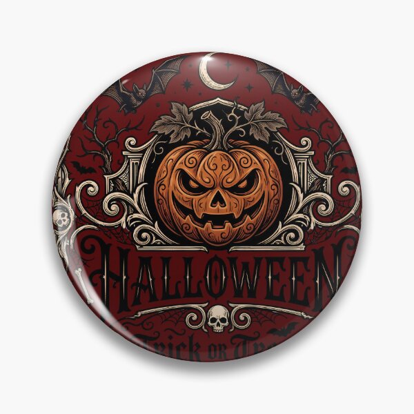 Item preview, Halloween Trick Or Treat Vintage Ornate Jack O Lantern Poster designed and sold by DarkOriginArts.