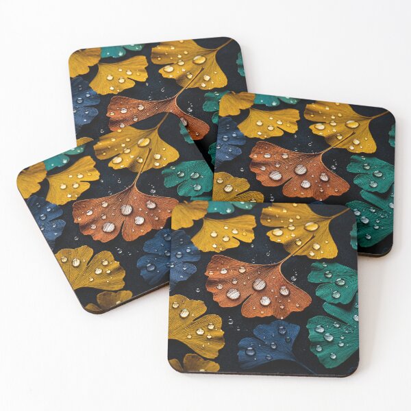 Item preview, Vibrant Ginkgo Leaves With Droplets Mouse pad  designed and sold by Designertanya.