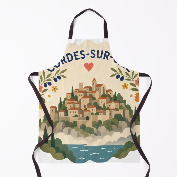 Item preview, Cordes-sur-Ciel France Travel Souvenir Modern Folk Art designed and sold by VisualArtsOasis.