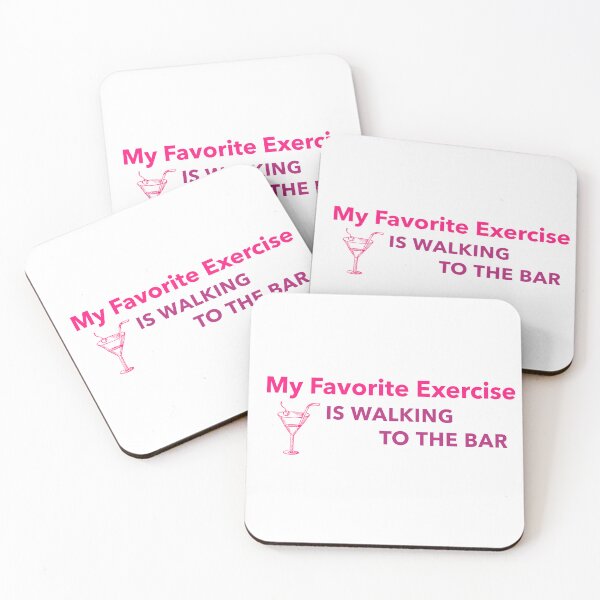 Item preview, My Favorite Exercise is walking to the bar   designed and sold by CreationsbYKz.