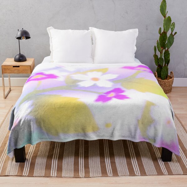 Item preview, Soft Pastel Floral Blur – Dreamy Pink and Purple Flowers Print designed and sold by BuckaBaby.