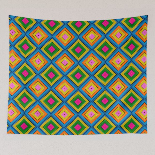 Item preview, Rainbow Bargello Diamond Pattern designed and sold by whimsiqueer.
