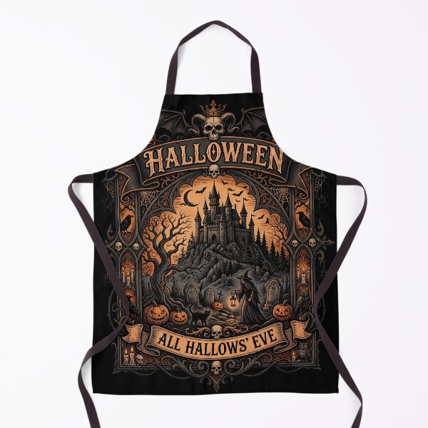Item preview, Halloween Gothic Castle Witch Graveyard All Hallows Eve Art designed and sold by DarkOriginArts.