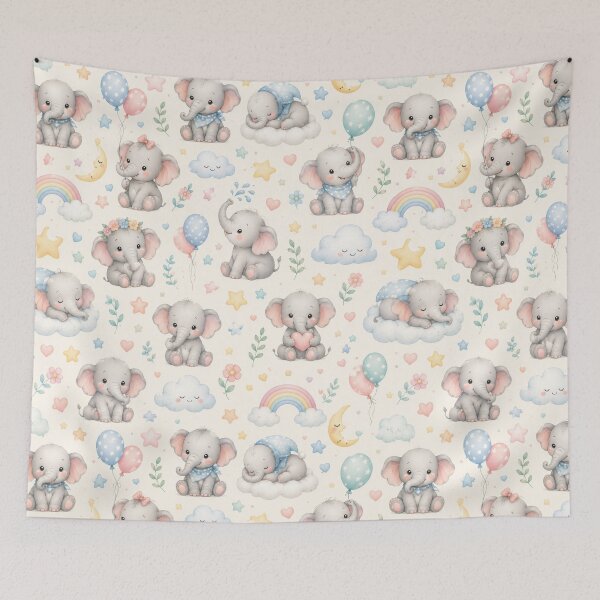 Item preview, Baby Elephant Nursery designed and sold by Side Quest Co..