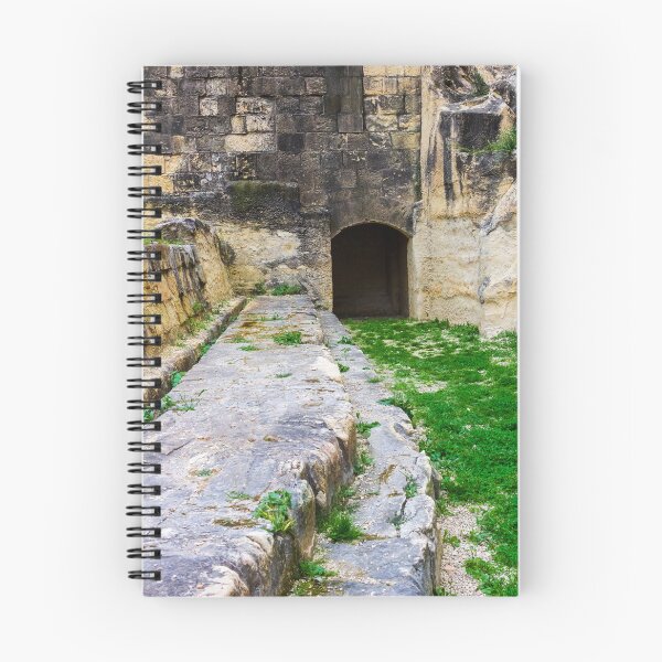 Item preview, Ancient Stone Tunnel Entrance and Weathered Ruins With Green Grass and Mossy Pathway designed and sold by Nmallia.