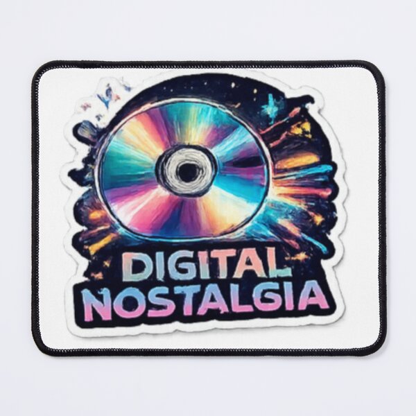 Item preview, Digital Nostalgia – Holographic CD Retro Y2K Aesthetic Vinyl Decal designed and sold by boxenbrain.