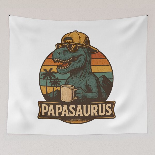 Item preview, Papasaurus T-Rex – Funny Retro Dinosaur Dad  designed and sold by RetroOddity.