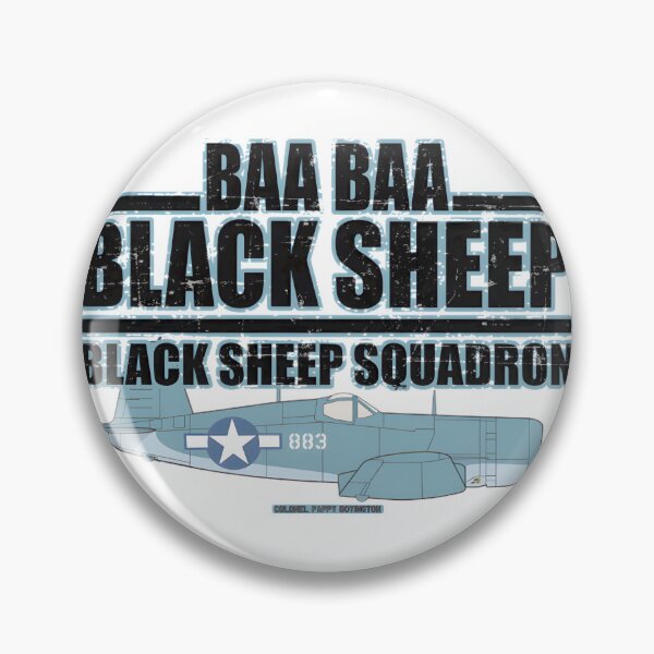 Item preview, Baa Baa Black Sheep Squadron Vintage Wwii Fighter Pilot Design ⭐⭐⭐⭐⭐ designed and sold by KatiraMiasha.