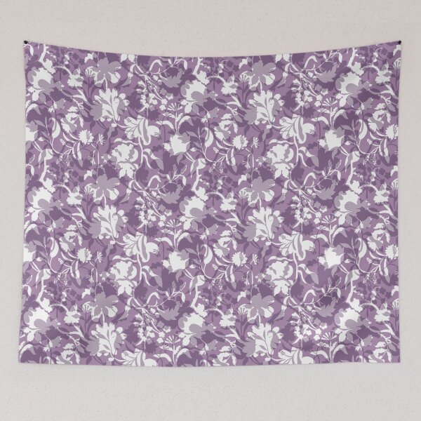 Item preview, Veiled flora -  lavender mauve designed and sold by Fabricatemyart.