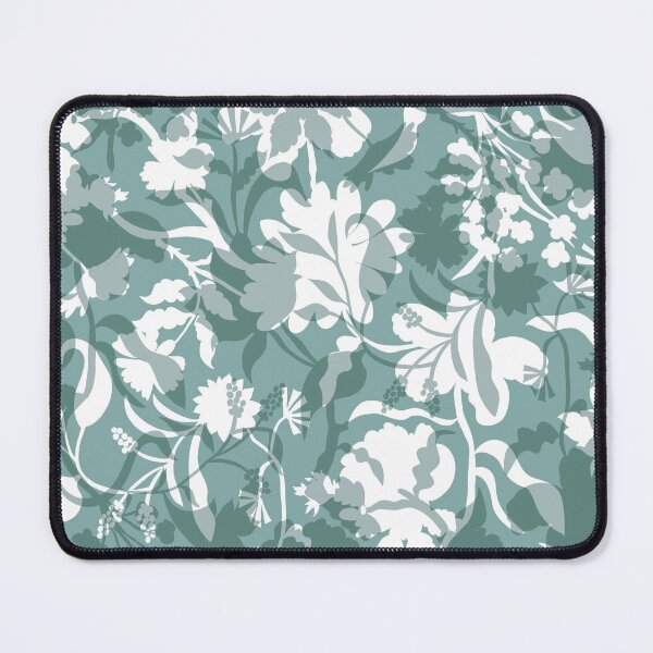 Item preview, Veiled flora - muted aqua designed and sold by Fabricatemyart.