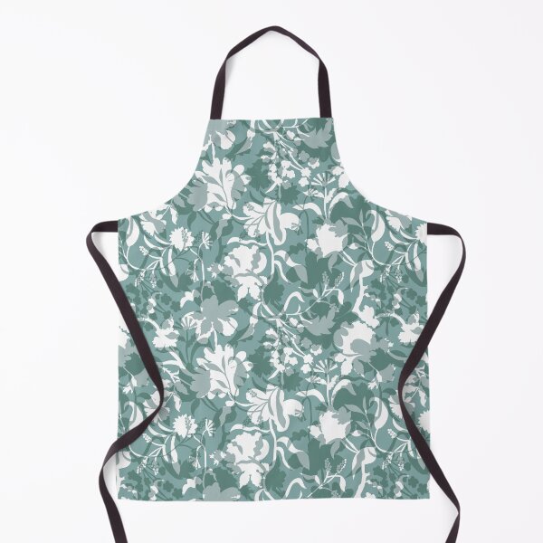 Item preview, Veiled flora - muted aqua designed and sold by Fabricatemyart.