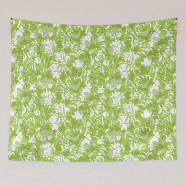 Item preview, Veiled flora - Acid Green designed and sold by Fabricatemyart.