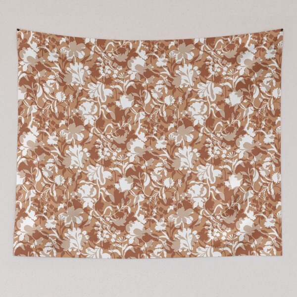 Item preview, Veiled flora - copper brown designed and sold by Fabricatemyart.